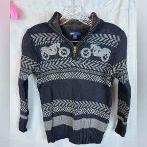 Gap Motorcycle Knit 1/4 Zip Sweater- Size Small (6-7)